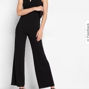NWT Express  Square Neck V-Wire Knit Jumpsuit